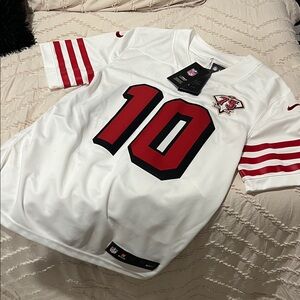 NFL White Jersey with Red Number 10